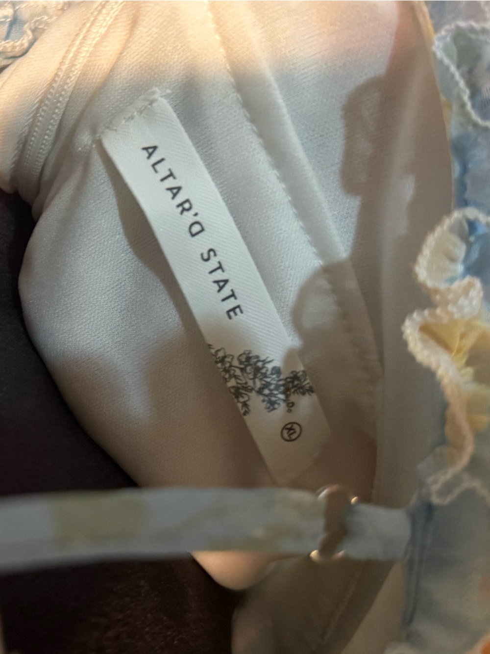 Altar'd State Light Blue & Yellow Floral Maxi Sundress - Picture 6 of 7